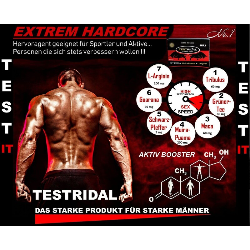 B.P.V - Testridal 30 Capsules = 16 g - Hardcore