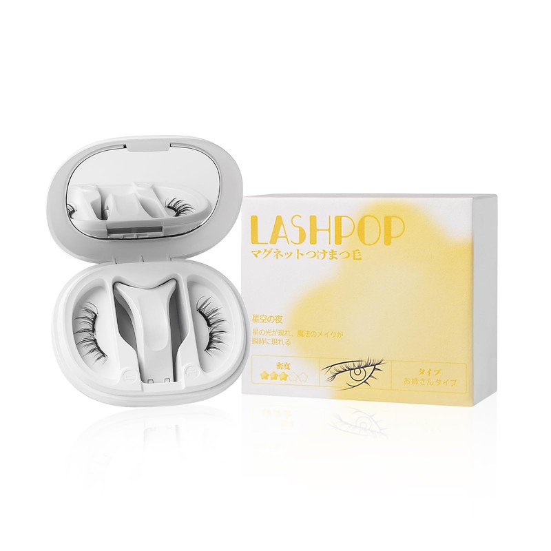 LASHPOP Magnetic False Eyelashes, One Piece, Starry Night (Black) False