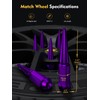 MIKKUPPA M14x1.5 Wheel Spike Lug Nuts, 32 PCS Purple Spiked