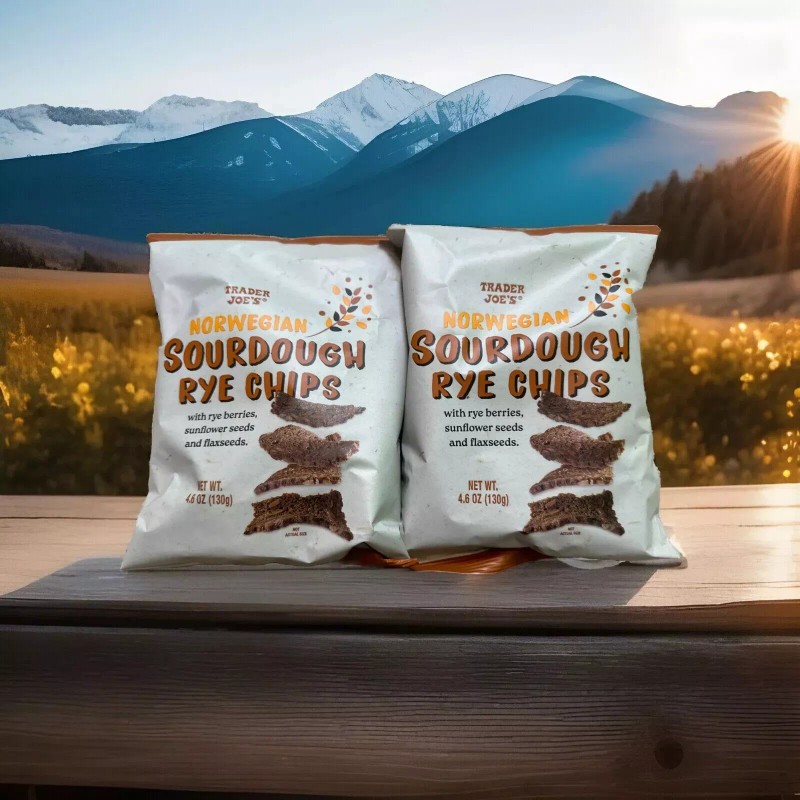 Trader Joe's 4-Pack Trader Joe's Norwegian Sourdough Rye Chips 4.6