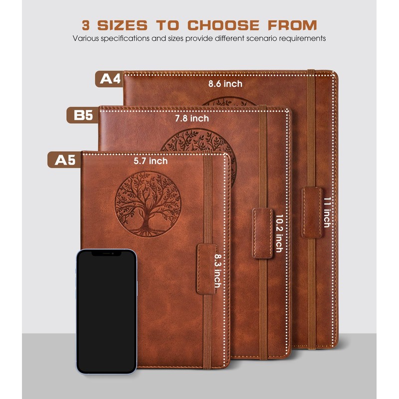 Biuwory Lined Journal Notebook for Women Men,256 Pages B5 Large