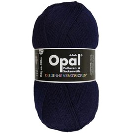 150 g Opal Uni Colour 5302 Navy 6-Ply Sock Wool Stocking Wool