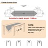 TOPLUXE Table Runner with Handmade Tassels, Luxury Damask Table Runner