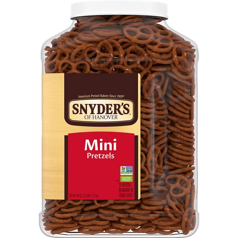 Snyder's of Hanover Pretzels, Mini Pretzels, 40 Oz Canister