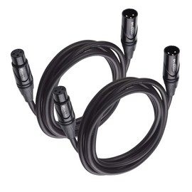 Cable Matters 2-Pack Premium XLR to XLR Microphone Cable 1.8m, Oxygen-Free Copper (OFC) XLR Male to Female Cord/XLR Cables/Mic Cable