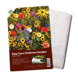 BloomingBulb Seed Mat - Easy to Plant and Grow Garden Seeds - Creates Fragrant, Vibrant Flower Garden (Easy Care Children's Mix)