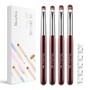 MelodySusie 4Pcs French Manicure with Rosewood Handles Nail Brush Set