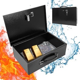 YIYITOOLS - Caja de bloqueo ignífuga, doble combinación y caja de seguridad
