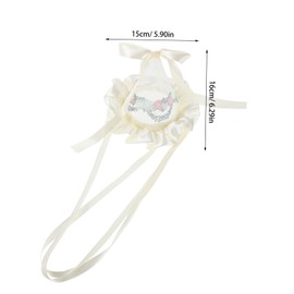 FRCOLOR Sweet Bowknot Hairpin Vintage Embroidery for Girls Charming Clip Hair Accessory for Birthdays and Parties for Toddlers and Boy Girl Hair Decorations