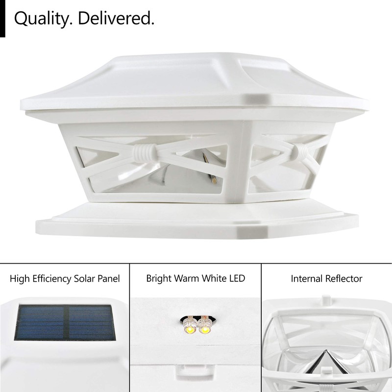 Davinci Lighting Flexfit Solar Outdoor Post Cap Lights - Includes