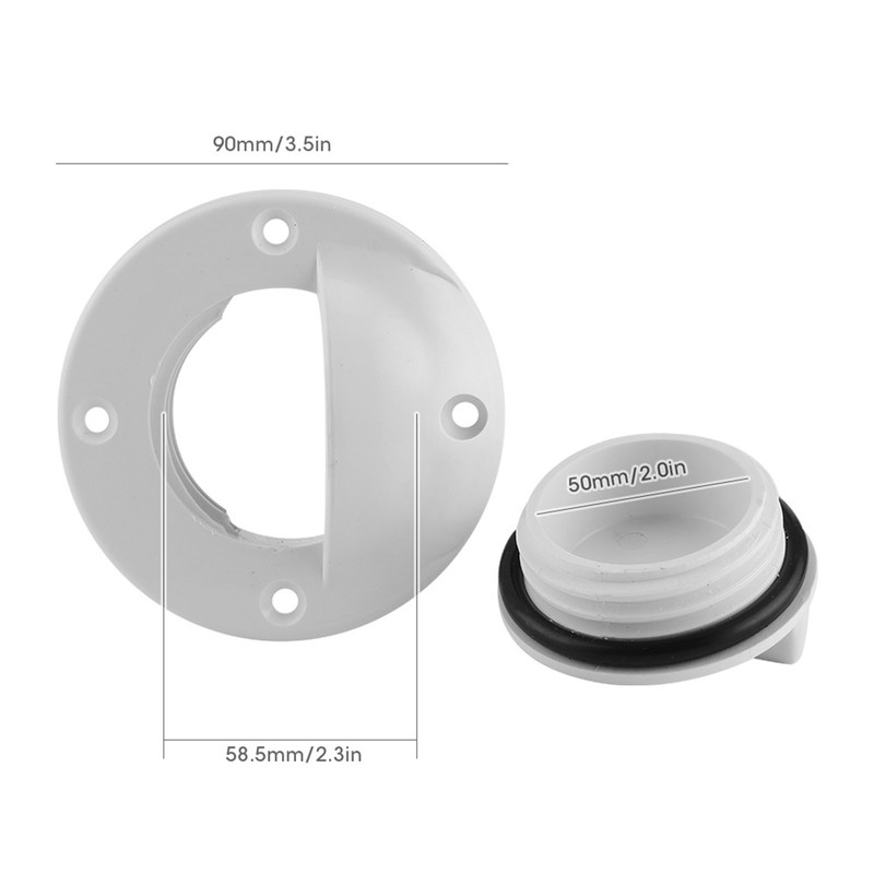 Universal Transom Drain Scupper Valve Deck Mount Bung Stopper Marine