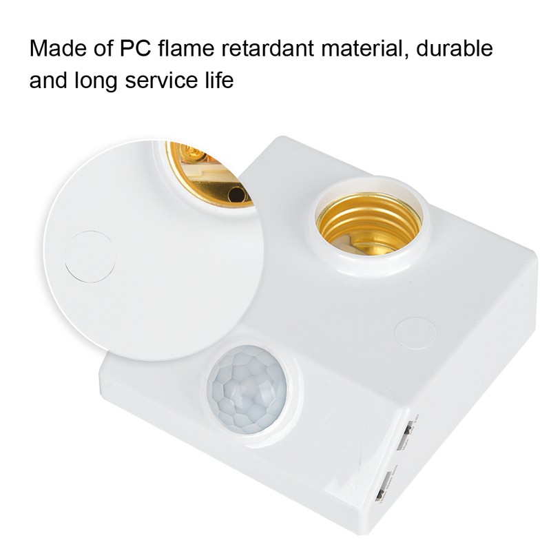 Infrared Sensor Motion Switch Adjustable E27 Light Socket for LED
