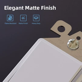 ELEGRP Matte White 3 Way Decorative Light Switch, 15Amp, 120-277 Volt, AC Decorator Rocker Paddle Wall Switch Replacement, Self-Grounding, Residential and Commercial Grade, UL Listed (10 Pack)