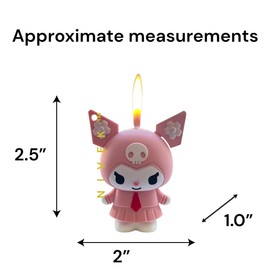 NIVEK Kulomi Y2K Lighter Flame 3D Japanese Keychain Jester Character Kawaii Refillable Cool Lighters (Pink Tie)