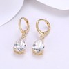 Teardrop Drop Dangle Earrings For Women 14K Gold Plated Cubic