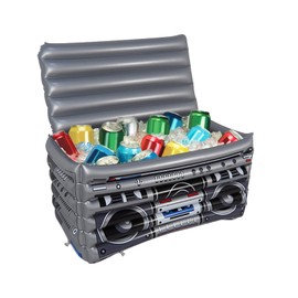 YIQXKOUY 25" W x 16" H Radio Blow up Boom Box Drink Cooler Inflatable Boom Box Beverage 80s Party Decorations Hip Hop Costume Accessory for 90s Theme Retro Party Supplies