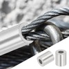 sourcing map 1/16"(1.5mm) Aluminum Crimping Loop Sleeve, Wire Rope Stop