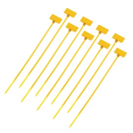 MECCANIXITY 250pcs Marker Cable Zip Ties, 8 Inch Self-Locking Nylon Labels Zip Tie Wraps, Wire Tags Ties Straps for Indoor and Outdoor, 1/8",Yellow