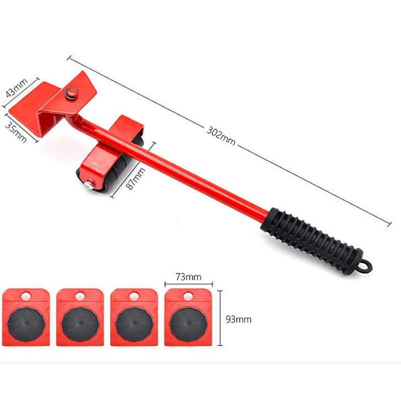 Large Furniture Mover Tool Set, 5 Pcs Appliance Lifter and