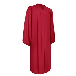 Endea Graduation Matte Cap and Gown (Red, 66 (6'9'' - 6'11''))
