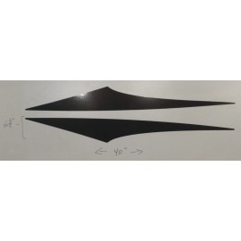 CROSSROADS RV 2010 SUNSET TRAIL DECALS 40x6.5"  MAIN WAVE EXT STRIPES L&R CAMPER