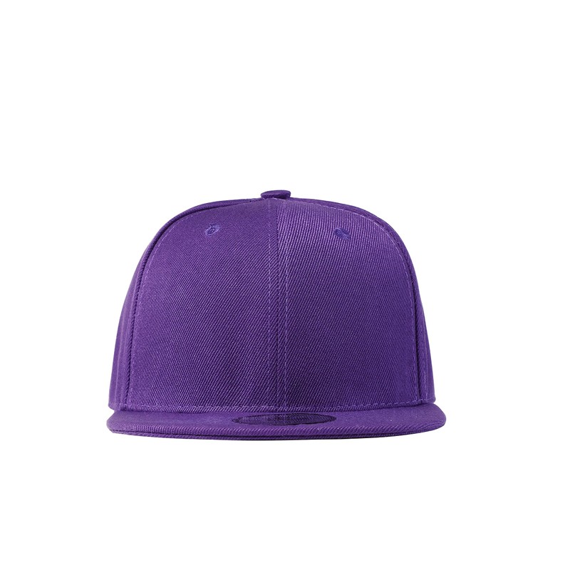 Underground Kulture Plain Flat Peak Snapback Baseball Cap Purple