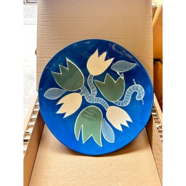 Laetitia Rouget Blue Tulip Fruit Platter Handmade in Portugal