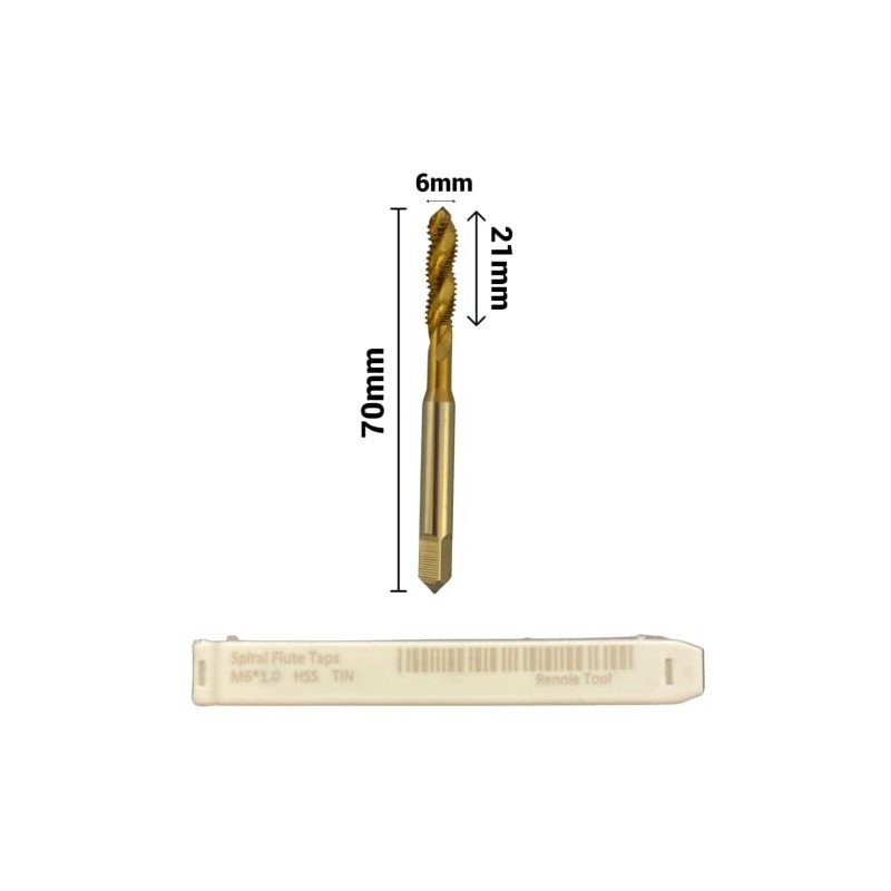 Pack of 3 Rennie Tools - M6 x 1.0 Spiral