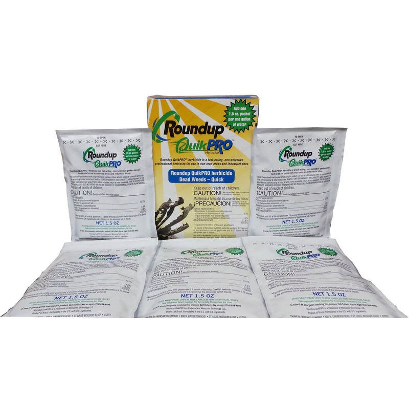 Roundup Quikpro Weed Killer Herbicide 73.3% 1 Packet Per Gallon,