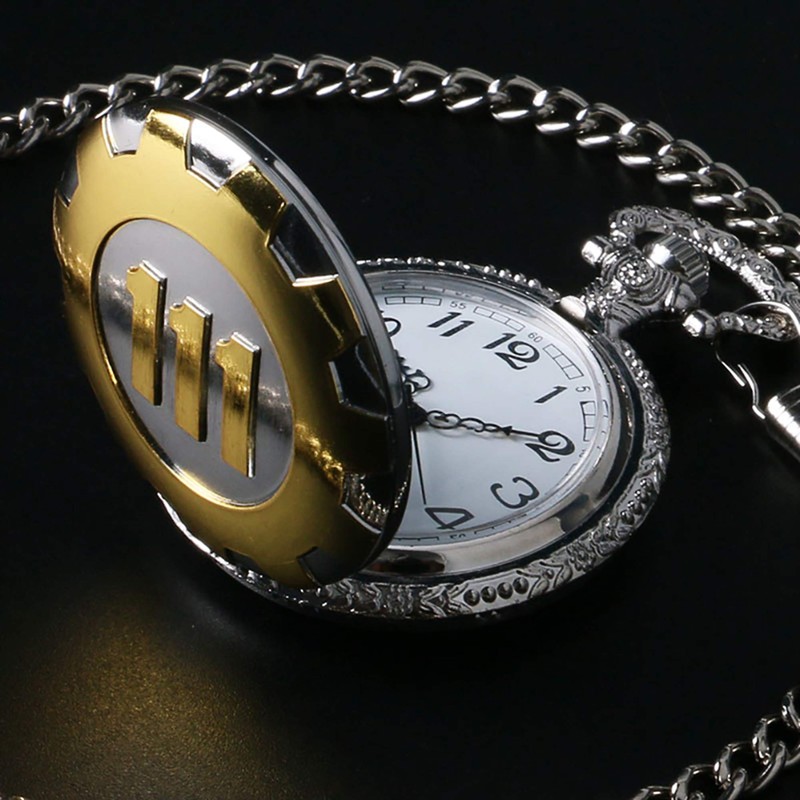 CokinkiDs Boy's Pocket Watch Golden Xmas Gift Fallout 4 Vault