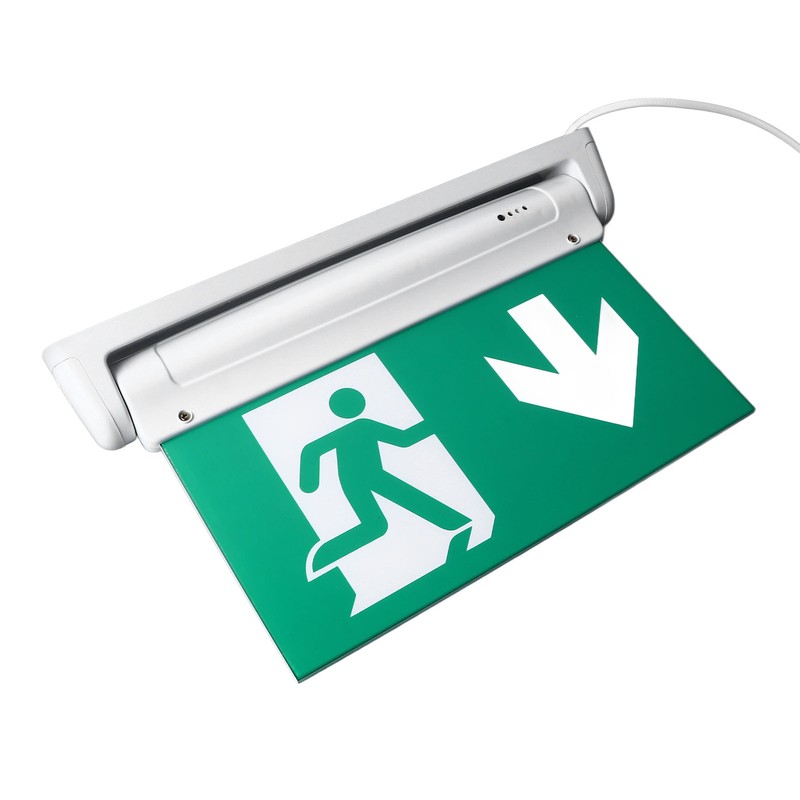 Exit Sign LED Battery Powered Emergency Safety Facilities Acrylic ABS