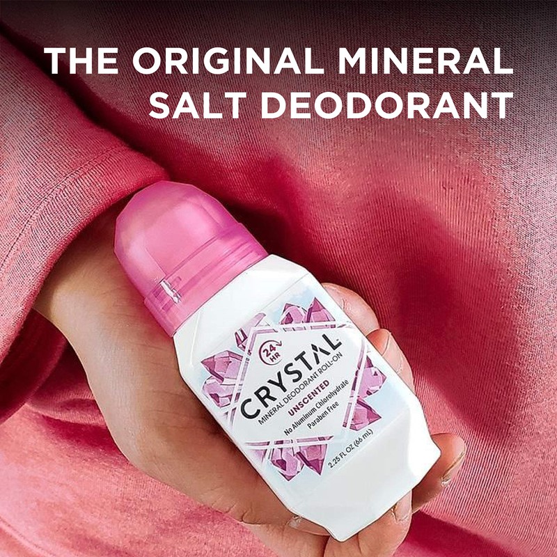 CRYSTAL Deodorant - Mineral Roll on Vegan Deodorant for Women