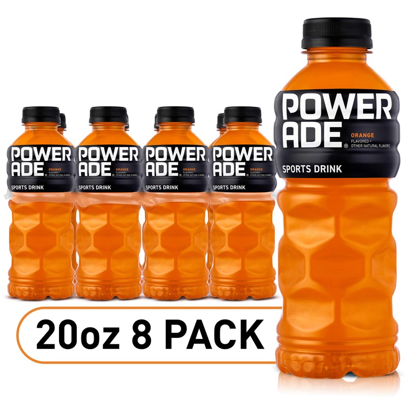 POWERADE Orange, 20 fl oz, 8 Pack