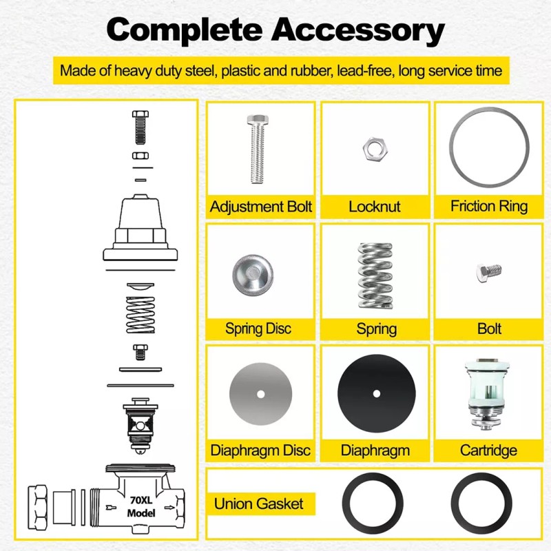 Delta RK1-70XL Complete Repair Kit for Wilkins 1" 70 70DU