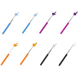 Telescopic Teachers Pointer, Extendable Hand Pointer Finger Pointer Stick, Mini Retractable Classroom Pointer for Elementary School Kindergarten Teacher, Classroom Supplies (4 Colors) 8 pcs Loopunk