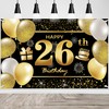 26th Happy Birthday Banner IMISI Birthday Decorations Backdrop for Party