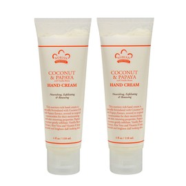 Nubian Coconut and Papaya Hand Cream (Pack of 2) With Vanilla Beans and Coconut Oil, 4 fl. oz. Each