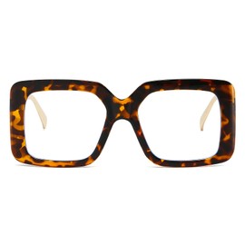 LJCZKA Square Blue Light Blocking Glasses for Women Ladies Oversized Computer Blue Light Glasses