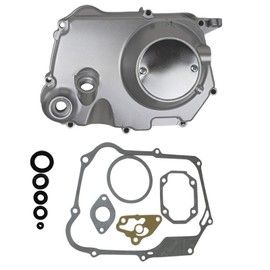 RedCap OEM Complete Right Side Manual Clutch Cover for 152FMH 110cc Horizontal Kick Start Engine Dirt Pit Bike ATV Scooter Motorcycle CT70 CT90 TrailBike Coolster TaoTao (Silver)