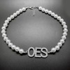 Order Of The Eastern Star Society Beads Necklace OES White