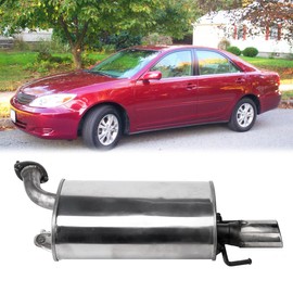 Kucaruce Stainless Steel Rear Exhaust Muffler Compatible with 2002-2005 Toyota Camry 2.4L 2.5L-Include Gasket and Bolt kit TC01