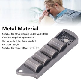 Fidget Slider, Metal EDC Adult Magnetic Fidget Toy, Portable Pea Pod ADHD Push Slider Toy for Anxiety Stress Relief, Boyfriend Father Gift (Silver Color)