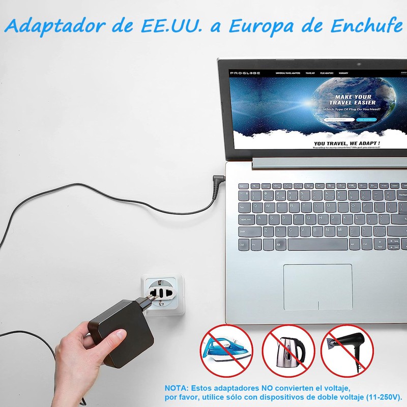 MHKBD 4 Unidades Adaptador de Enchufe para EE.UU., Adaptador de