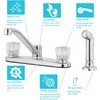 Aqua Vista 26-K82CS-CH-AV Two Handle Kitchen Sink Faucet with Side