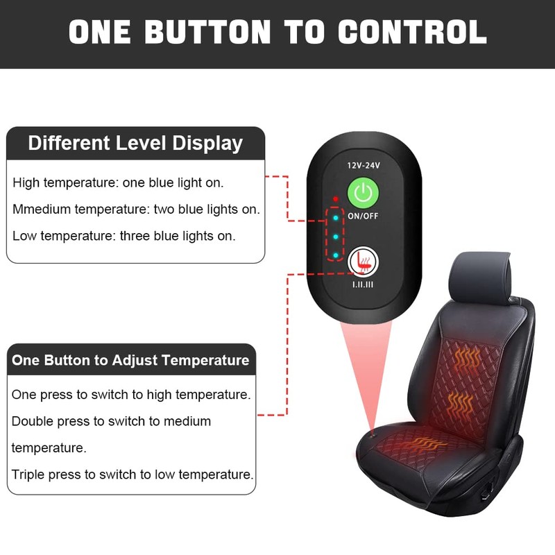 LUSRAIT Universal Seat Cushion, Comfortable Seat Cover with Full Back