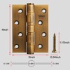 YAGU 3 Pack 4'' Door Hinges Antique Brass 4 x