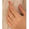 RLMOON Stackable Gold Rings for Women Non Tarnish Dainty 14K