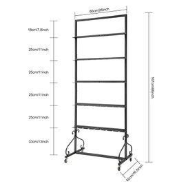 awolsrgiop Champagne Tower Stand, 5-Tier Metal Champagne Flutes Display Stand Champagne Wall Holder for Party Champagne Rack Shelf Wine Glass Rack Hold 40 Glasses with Swivel Casters (Black)