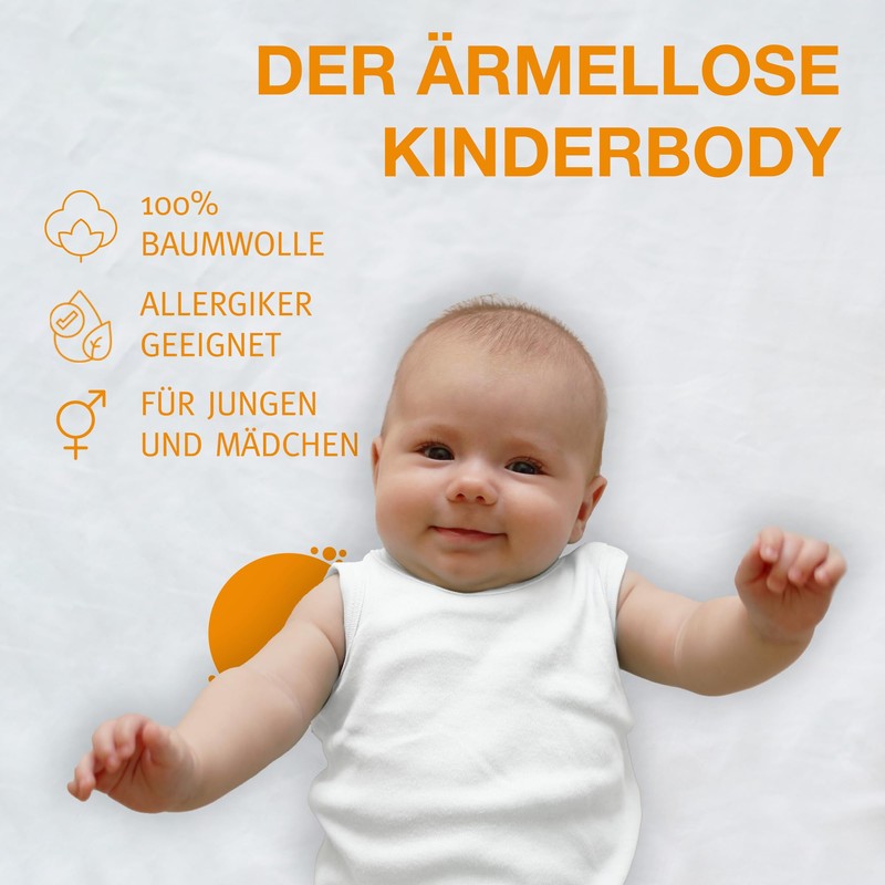 Wellyou Baby Bodysuit, Pack Of 2, White, 68-74cm, 4-9 Months