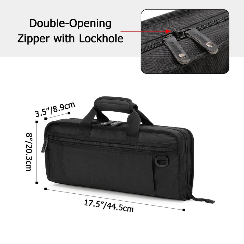 samdew Chef Knife Bag with Lockhole & 17 + 6